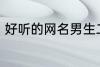 好听的网名男生二字 适合男生的网名