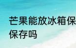 芒果能放冰箱保存吗 芒果可以放冰箱保存吗