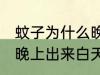 蚊子为什么晚上出来白天却没有 蚊子晚上出来白天却没有的原因