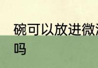 碗可以放进微波炉吗 碗能放进微波炉吗