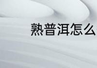 熟普洱怎么煮 熟普洱如何煮
