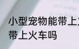 小型宠物能带上火车吗 小型宠物可以带上火车吗