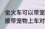 坐火车可以带宠物吗 坐火车不可以直接带宠物上车对吗