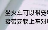 坐火车可以带宠物吗 坐火车不可以直接带宠物上车对吗