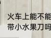 火车上能不能带小水果刀 火车上可以带小水果刀吗