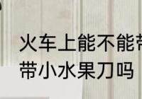 火车上能不能带小水果刀 火车上可以带小水果刀吗